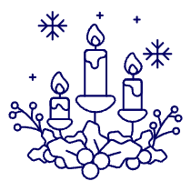 Candle Crhristmas Illustration from UX Line Set