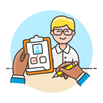 Interview 3 Illustration from UX Colors Set