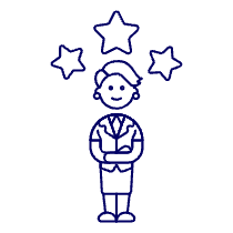 Three Star Employee 2 Illustration from UX Line Set