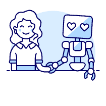 Dating Robot 1 Illustration from UX Duotone Set
