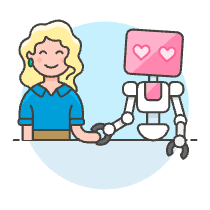 Dating Robot 1 Illustration from UX Colors Set