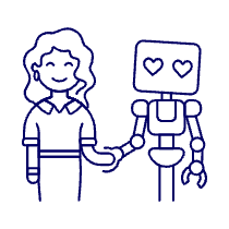 Dating Robot 1 Illustration from UX Line Set