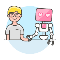 Dating Robot 4 Illustration from UX Colors Set