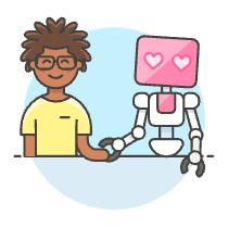 Dating Robot 5 Illustration from UX Colors Set