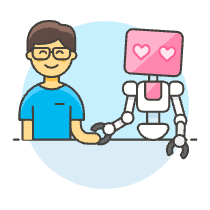 Dating Robot 6 Illustration from UX Colors Set