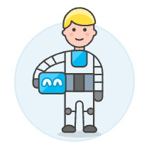 Robotic Human 1 Illustration from UX Colors Set
