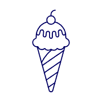 Chocolate Cone Illustration from UX Line Set