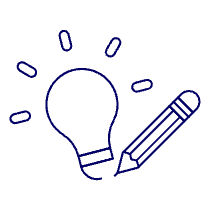 Sketching Idea Illustration from UX Line Set