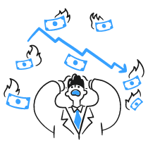 Business Graph Collapsing 2 Illustration from Brooklyn Set
