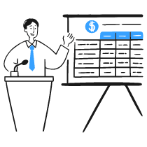Businessman Giving A Keynote 1 Illustration from Brooklyn Set
