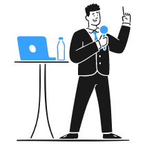 Businessman Giving A Keynote 3 Illustration from Brooklyn Set