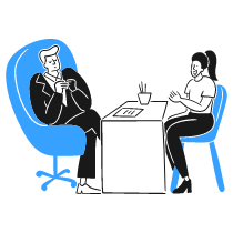 CONVERSATION BUSINESSMAN CUSTOMER 2 Illustration from Brooklyn Set