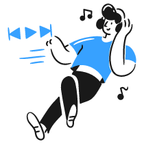 Listening Music 4 Illustration from Brooklyn Set