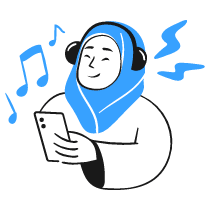 Listening Music 6 Illustration from Brooklyn Set