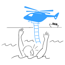 Helicopter RESCUING 3 Illustration from Brooklyn Set
