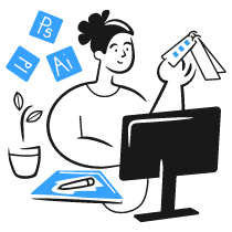 Designer Working 1 Illustration from Brooklyn Set