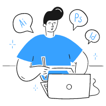 Designer Working 2 Illustration from Brooklyn Set