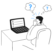 Online Exams Test 3 Illustration from Brooklyn Set