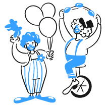 Circus Clowns 1 Illustration from Brooklyn Set