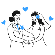 Lgbt Wedding 2 Illustration from Brooklyn Set