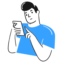 Checking Phone 3 Illustration from Brooklyn Set