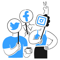 Social Media 2 Illustration from Brooklyn Set