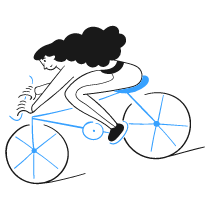 Bike To Work 2 illustration - Free transparent PNG, SVG. No Sign up needed.