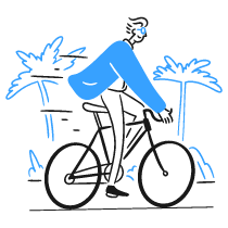 Bike To Work 3 illustration - Free transparent PNG, SVG. No Sign up needed.