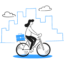 Bike To Work 4 illustration - Free transparent PNG, SVG. No Sign up needed.