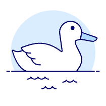 Goose Swimmimg Illustration from UX Duotone Set