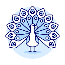 Peacock Illustration from UX Duotone Set