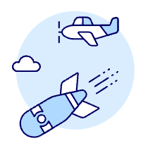 Bomber Bombing Illustration from UX Duotone Set