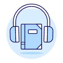 Audio Book Illustration from UX Duotone Set