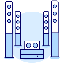 Home Theater Illustration from UX Duotone Set