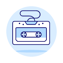 Tape Cassette Illustration from UX Duotone Set