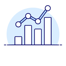 Increasing Line Bar Chart Illustration from UX Duotone Set