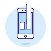 Mobile Phone Chart Illustration from UX Duotone Set