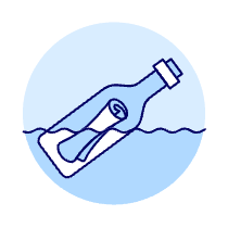 Bottled Letter Illustration from UX Duotone Set