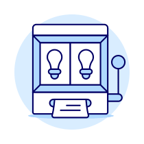 Idea Slot Machine Illustration from UX Duotone Set