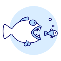 Big Small Fish Illustration from UX Duotone Set