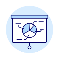 Projector Pie Chart Illustration from UX Duotone Set
