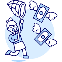 Catching Money 4 Illustration from UX Duotone Set