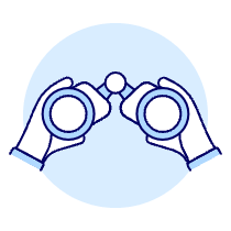 Binoculars Hands Illustration from UX Duotone Set