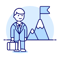 Businessman Peak 1 Illustration from UX Duotone Set
