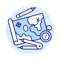 Map Navigation Illustration from UX Duotone Set