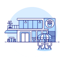 Fastfood Shop Illustration from UX Duotone Set