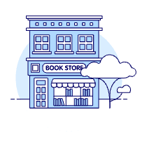 Bookstore Illustration from UX Duotone Set