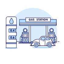 Gas Station Illustration from UX Duotone Set