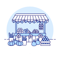 Market Illustration from UX Duotone Set