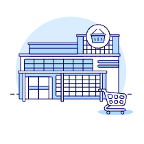 Supermarket Illustration from UX Duotone Set